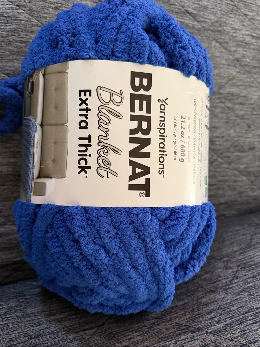 Bernat Blanket Extra Thick Yarn - Cobalt Blue